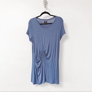 Anthropologie Deletta Winter Casual Knotted Front Chic Casual Mini Shirt Dress